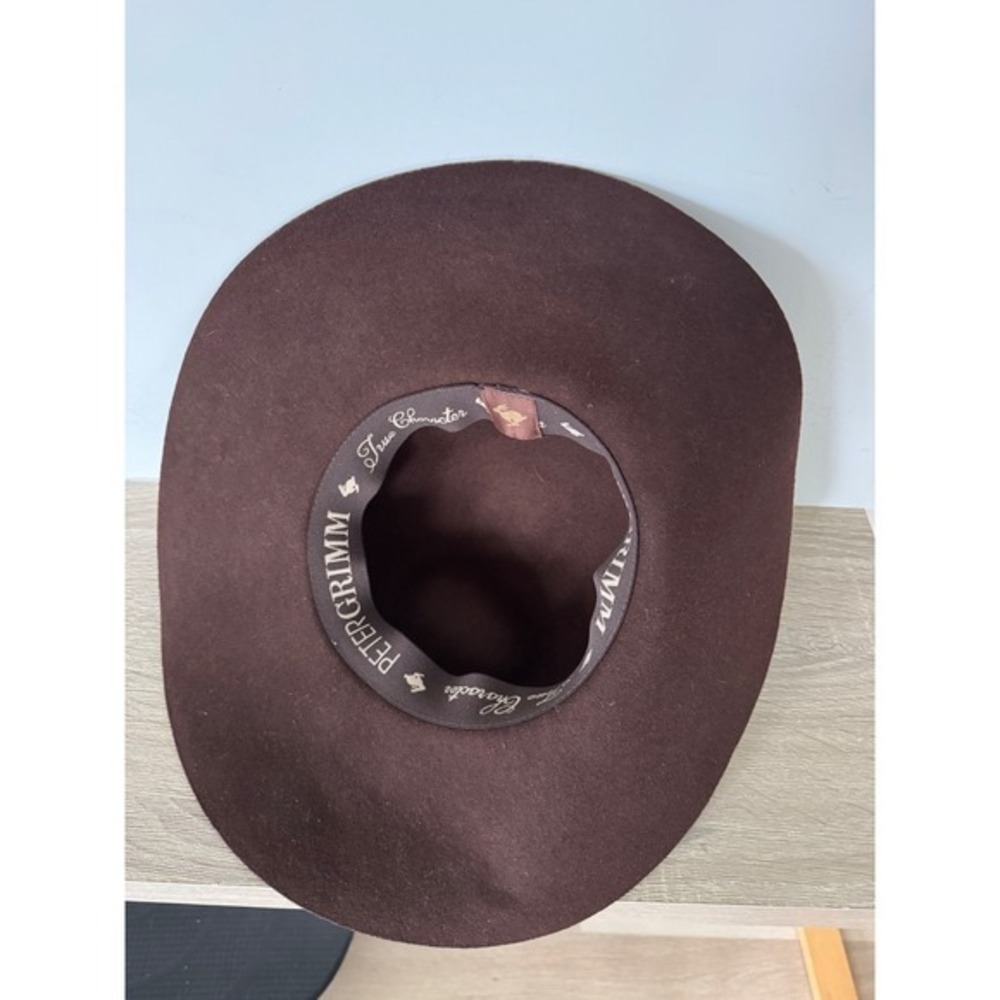 Peter Grimm 100% Wool Chocolate Brown Wide Brim Floppy Hat One Size - Picture 7 of 7